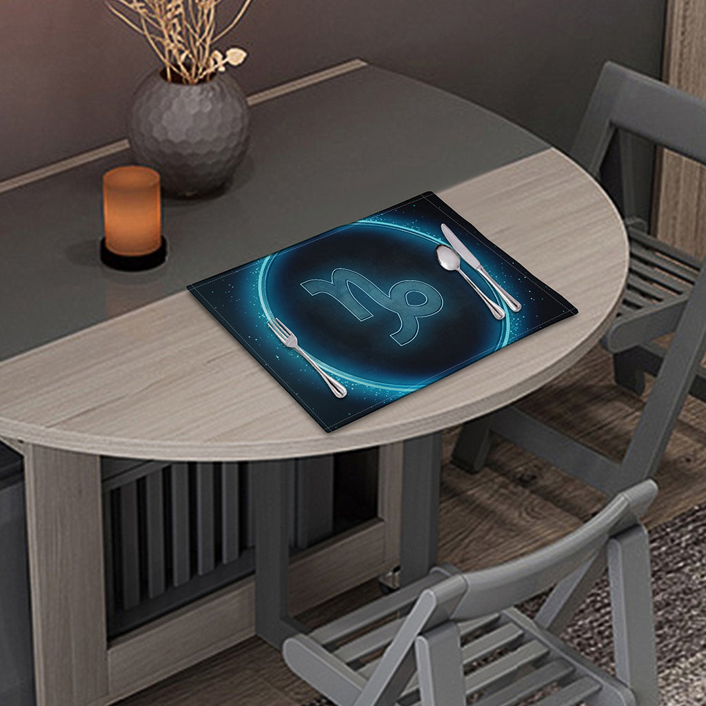Blue Capricorn Zodiac Sign Print Placemat