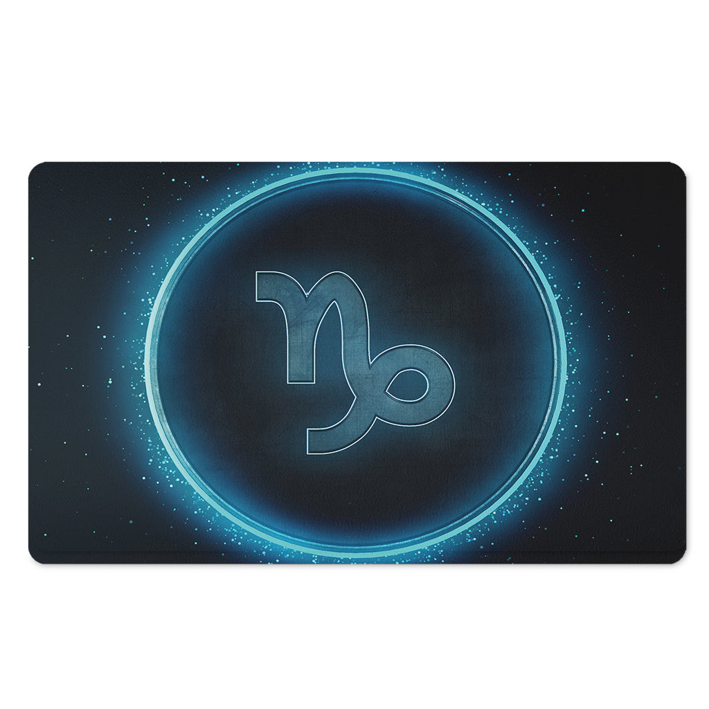 Blue Capricorn Zodiac Sign Print Polyester Doormat