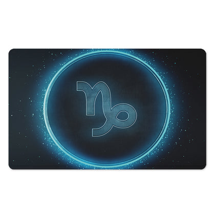 Blue Capricorn Zodiac Sign Print Polyester Doormat