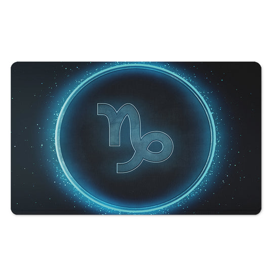 Blue Capricorn Zodiac Sign Print Polyester Doormat