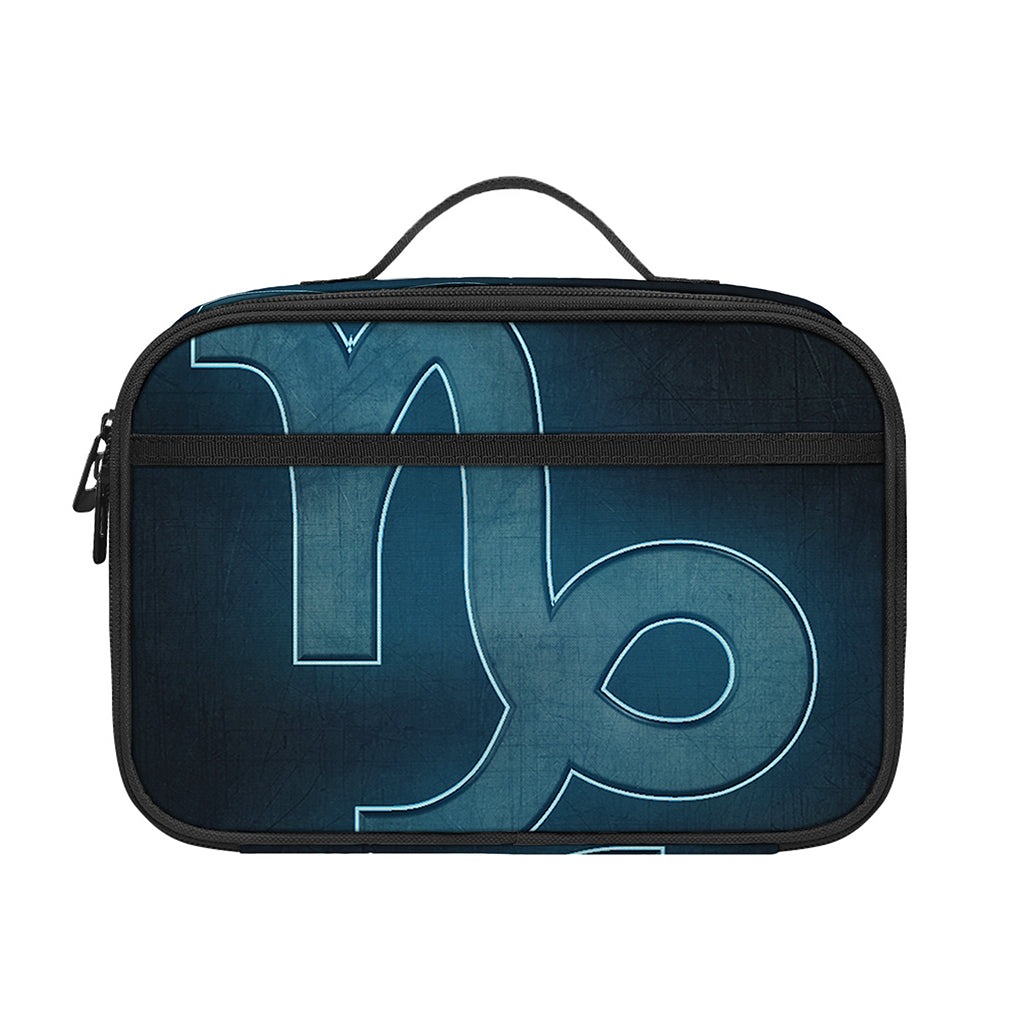Blue Capricorn Zodiac Sign Print Portable Lunch Bag
