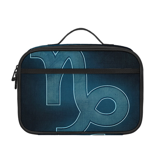 Blue Capricorn Zodiac Sign Print Portable Lunch Bag