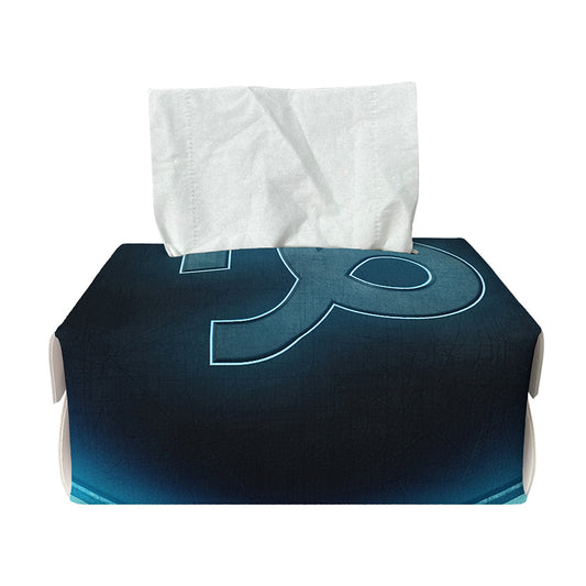 Blue Capricorn Zodiac Sign Print Rectangle Tissue Box Cover