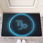 Blue Capricorn Zodiac Sign Print Rubber Doormat