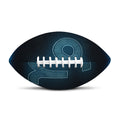 Blue Capricorn Zodiac Sign Print Rugby Ball