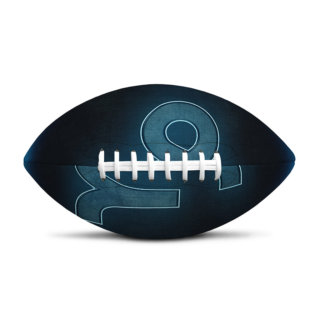 Blue Capricorn Zodiac Sign Print Rugby Ball