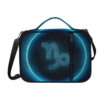 Blue Capricorn Zodiac Sign Print Shoulder Strap Bible Bag
