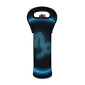 Blue Capricorn Zodiac Sign Print Single Neoprene Wine Tote
