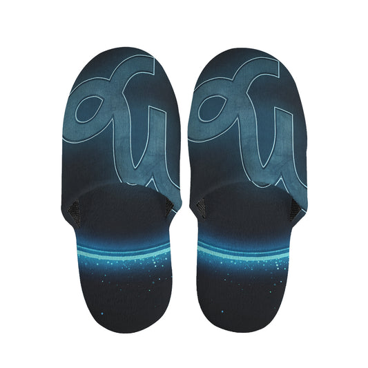 Blue Capricorn Zodiac Sign Print Slippers