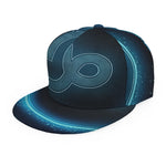 Blue Capricorn Zodiac Sign Print Snapback Cap