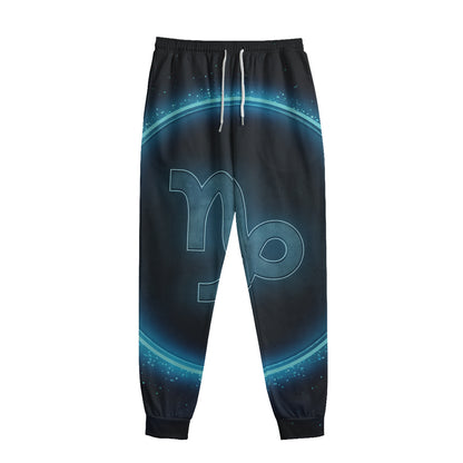 Blue Capricorn Zodiac Sign Print Sweatpants