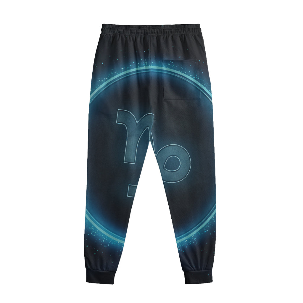 Blue Capricorn Zodiac Sign Print Sweatpants
