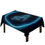Blue Capricorn Zodiac Sign Print Tablecloth