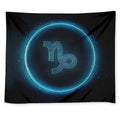 Blue Capricorn Zodiac Sign Print Tapestry