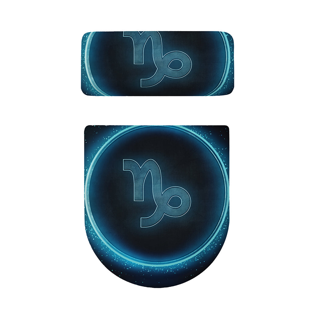 Blue Capricorn Zodiac Sign Print Toilet Lid And Tank Cover Set