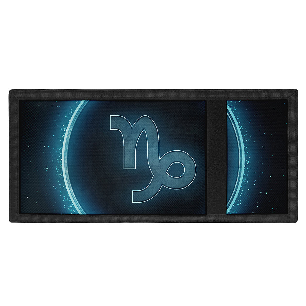 Blue Capricorn Zodiac Sign Print Trifold Wallet