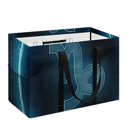Blue Capricorn Zodiac Sign Print Utility Tote Bag