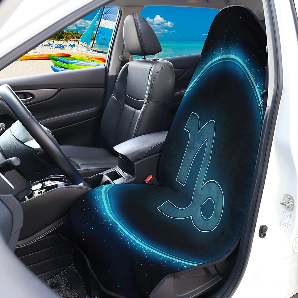 Blue Capricorn Zodiac Sign Print Waterproof Car Seat Cover