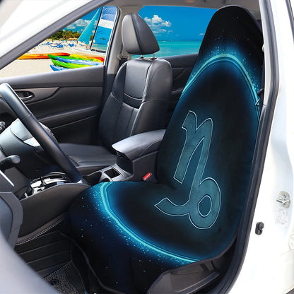 Blue Capricorn Zodiac Sign Print Waterproof Car Seat Cover
