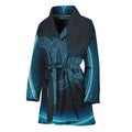 Blue Capricorn Zodiac Sign Print Women's Bathrobe