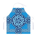 Blue Celtic Symbol Print Adjustable Apron