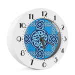 Blue Celtic Symbol Print Alarm Clock