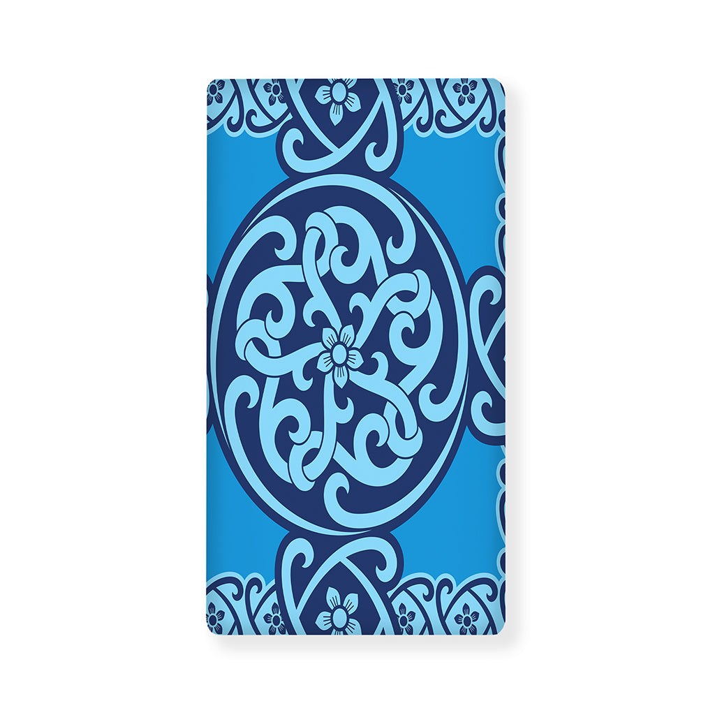 Blue Celtic Symbol Print Baby Crib Sheet