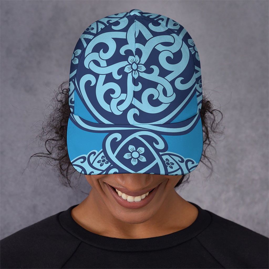 Blue Celtic Symbol Print Baseball Cap