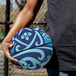 Blue Celtic Symbol Print Basketball