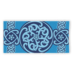 Blue Celtic Symbol Print Beach Towel