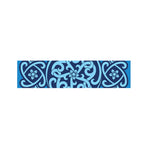 Blue Celtic Symbol Print Bed Runner