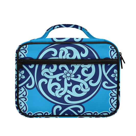 Blue Celtic Symbol Print Briefcase Bible Bag