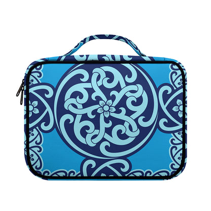 Blue Celtic Symbol Print Briefcase Bible Bag