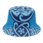 Blue Celtic Symbol Print Bucket Hat