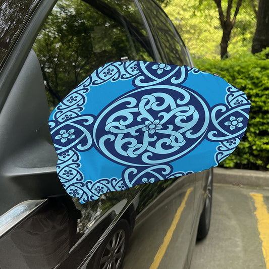 Blue Celtic Symbol Print Car Side Mirror Covers