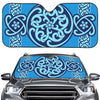 Blue Celtic Symbol Print Car Windshield Sun Shade