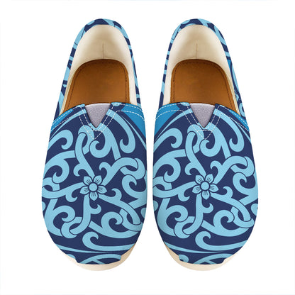 Blue Celtic Symbol Print Casual Shoes