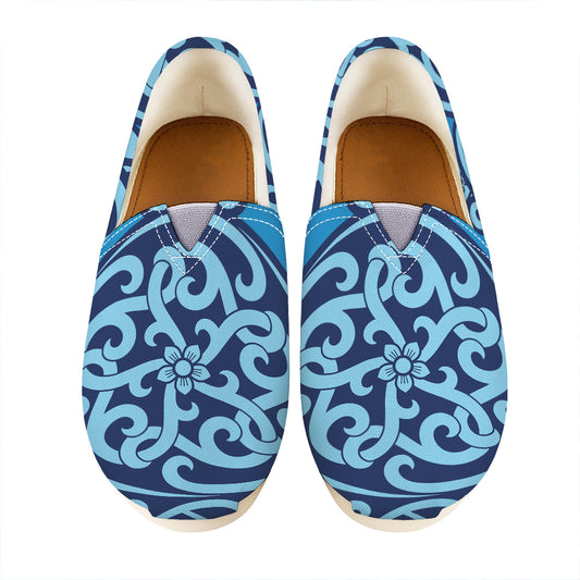 Blue Celtic Symbol Print Casual Shoes