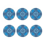 Blue Celtic Symbol Print Coaster Set