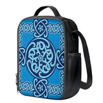 Blue Celtic Symbol Print Crossbody Lunch Bag
