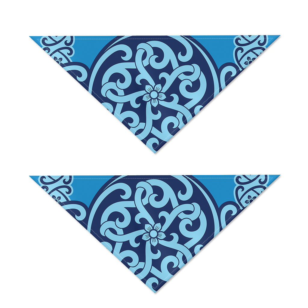 Blue Celtic Symbol Print Dog Bandana