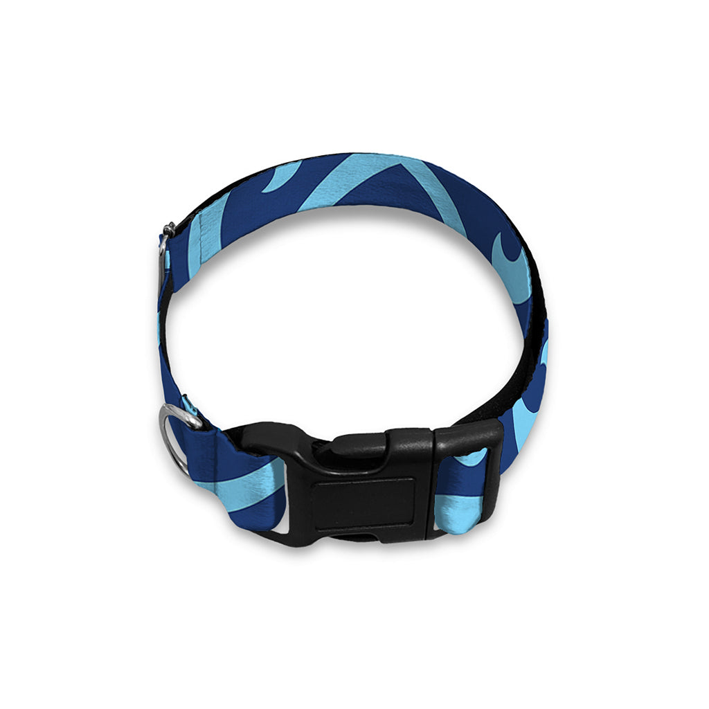 Blue Celtic Symbol Print Dog Collar
