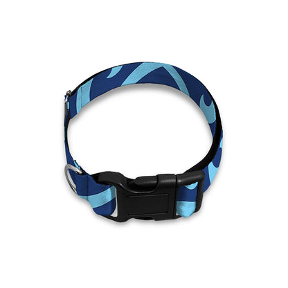 Blue Celtic Symbol Print Dog Collar