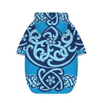 Blue Celtic Symbol Print Dog Zip Up Hoodie