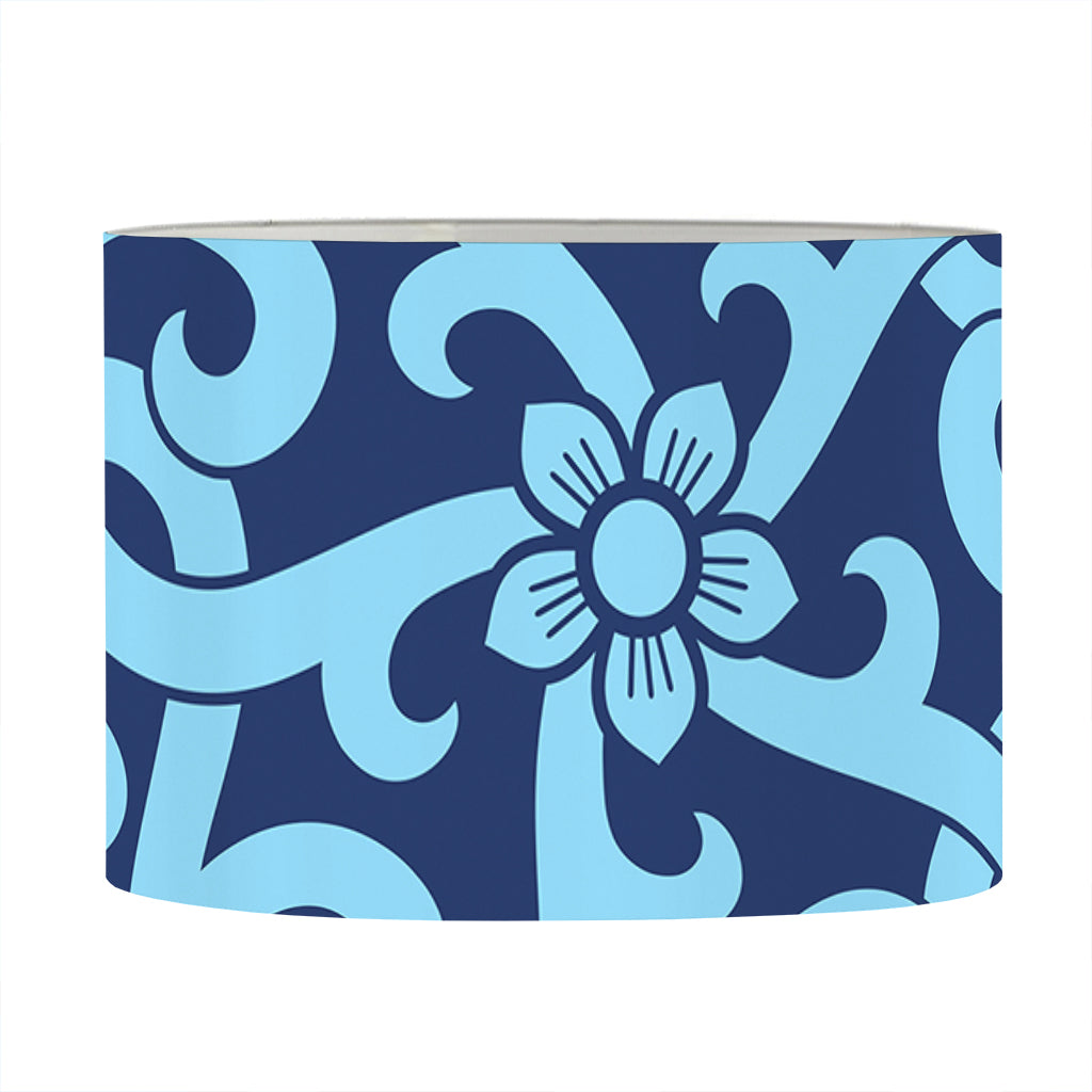 Blue Celtic Symbol Print Drum Lamp Shade