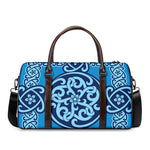 Blue Celtic Symbol Print Duffle Bag