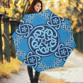 Blue Celtic Symbol Print Foldable Umbrella