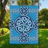 Blue Celtic Symbol Print Garden Flag