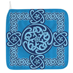 Blue Celtic Symbol Print Hand Towel