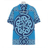 Blue Celtic Symbol Print Hawaiian Shirt